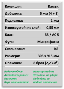 SPC винилова настилка Бетон 4+1 мм КЛАС 33