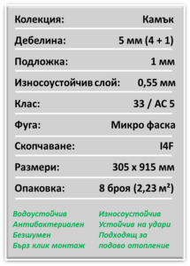 SPC винилова настилка Бежов Травертин 4+1 мм КЛАС 33